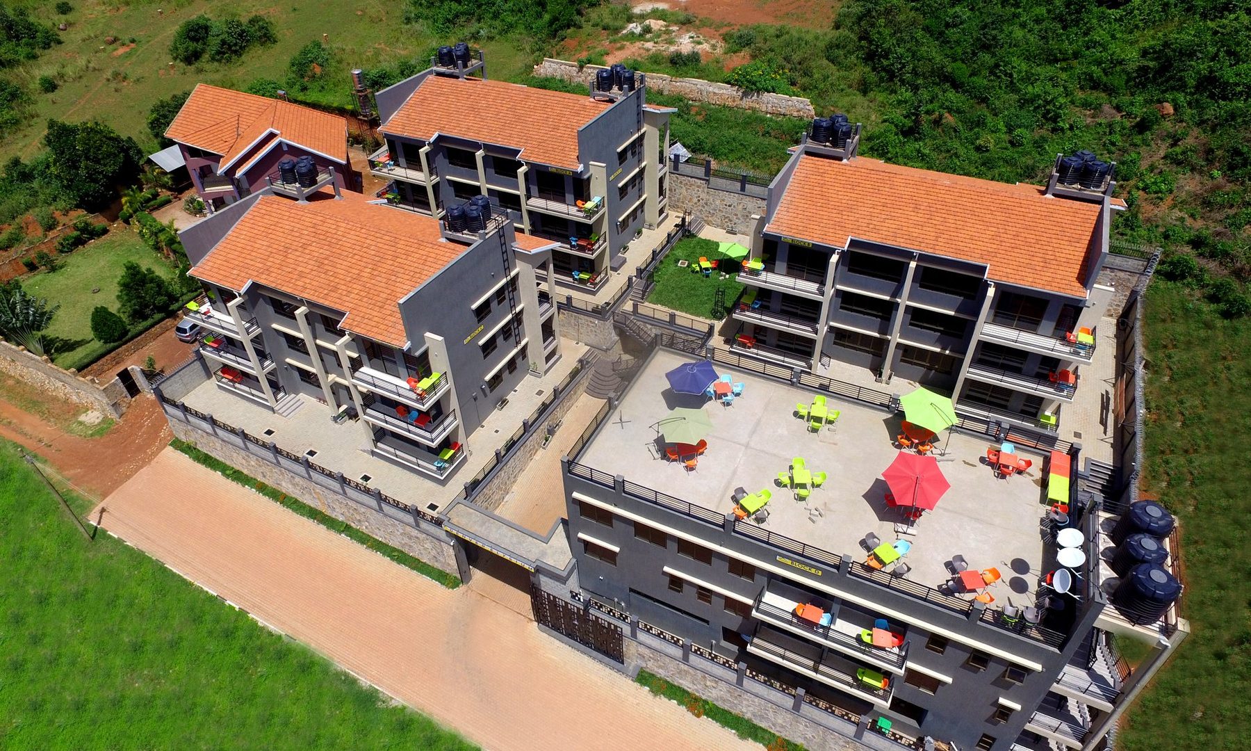 Aerial view of the Denver Elysium residences